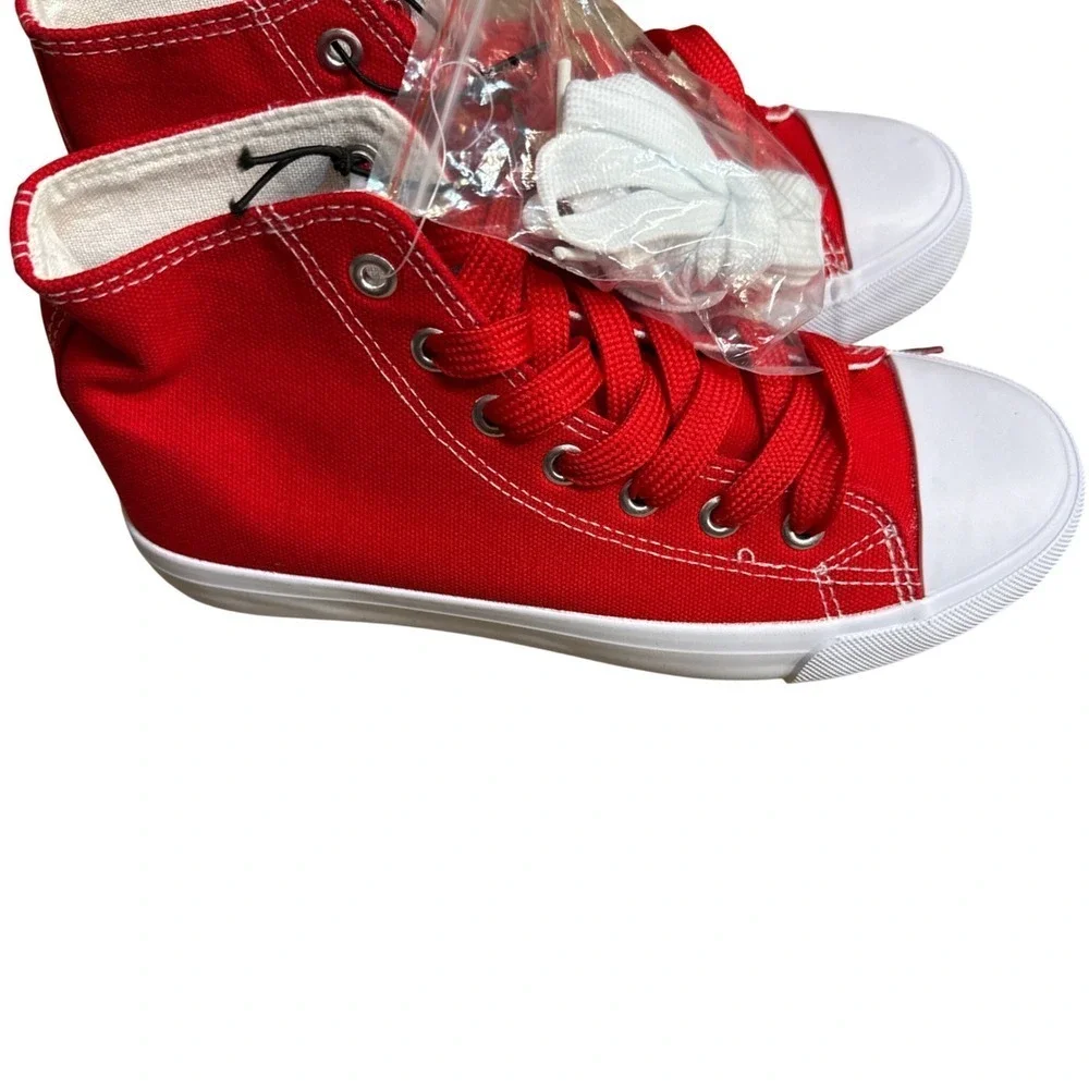 Thefashionsupply Parker HT Red Canvas High Top Sneakers Women Size 6